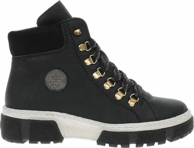 Obrázok produktu pre Rieker dámske šnurovacie topánky členkové topánky na zips X8633, veľkosť:38 EU, farba:Black