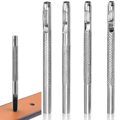 Lochzangen-Set 4-tlg., 2,5–4,0 mm, Edelstahl, für Leder, Gürtel, Taschen