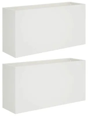 Obrázok produktu pre vidaXL Záhradné kvetináče, 2 kusy, biela, 100 x 30 x 40 cm