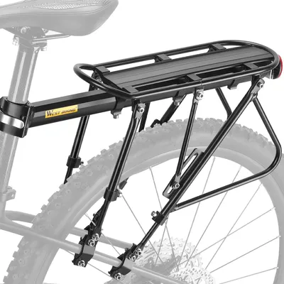 Image de Omgoods - Porte-bagages arrière en aluminium pour vélos, avec une capacité de charge de 140 kg