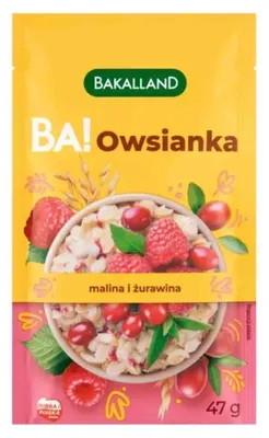 Produktbild von Bakalland Ba! Haferflocken mit Himbeere und Cranberry 47 g