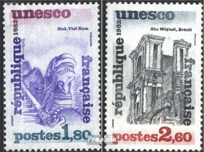 Produktbild von Briefmarken Frankreich 1982 Mi DB27-DB28 (kompl.Ausg.) gestempelt Unesco