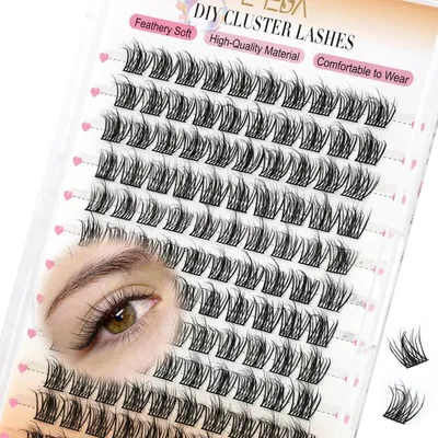 Image de Clusters de cils 3D, 12 mm, recourbe C, bande fine et invisible