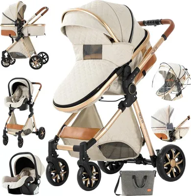 Immagine prodotto di Passeggino - Sistema 3 in 1 - Passeggino pieghevole - Passeggino compatibile con sistema auto Maxicosy - Passeggino con seggiolino auto - Adatto da 0 a 3 anni