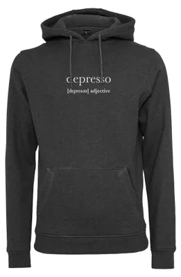 Produktbild von Mister Tee - "Depresso" Kapuzenpullover für Herren TN2661 (M) (Holzkohle)