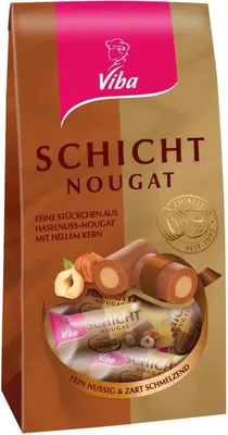 Produktbild von Viba Schicht-Nougat Röllchen 100g