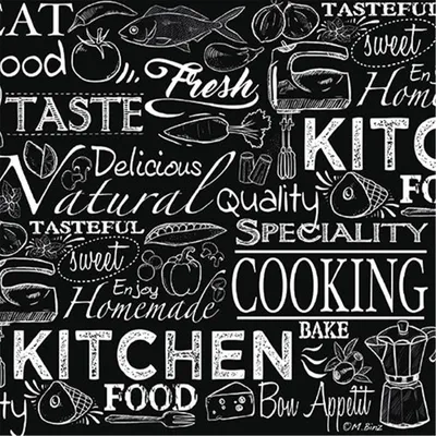 Produktbild von Papstar Servietten Kitchen schwarz