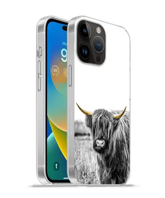 Produktbild von MuchoWow® Handyhülle Schutzhülle Hülle für Apple iPhone 14 Pro Max Schottischer Highlander - Gold - Schwarz - Weiß Silikon Softcase Handy Hülle - Hardcover
