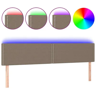 Produktbild von vidaXL LED Kopfteil Taupe 200x5x78/88 cm Stoff