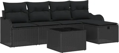 Produktbild von vidaXL Gartensofa-set 6 stk. Poly Rattan