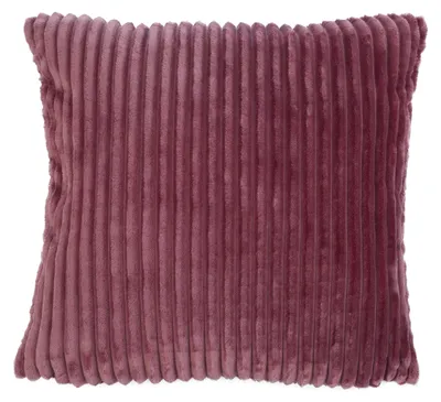 Produktbild von GÖZZE Cord Kissen weiches gefülltes Mikrofaser-Kissen in Cordoptik mit samtweicher Rückseite Beere Rot 50 x 50 cm