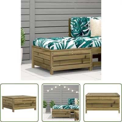 Produktbild von The Living Store Gartenhocker mit Kissen Kiefernholz Imprägniert