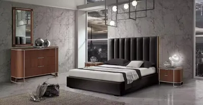 Produktbild von Bett Nachttisch 2x Luxus Schlafzimmer Set Komplettes Zimmer Möbel Neu