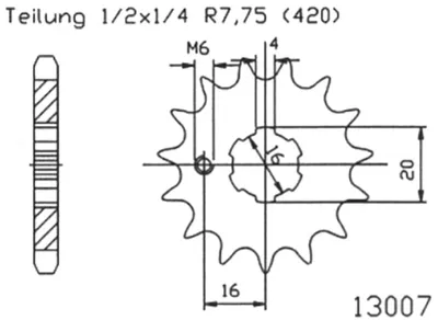 Zdjęcie produktu dla Esjot Ritzel 420 14Z Racing