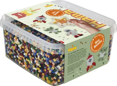 Produktbild von Hama Bügelperlen  midi "Volltonmix", in Kunststoffbox Durchmesser Bügelperle midi: 5,0 mm, inkl