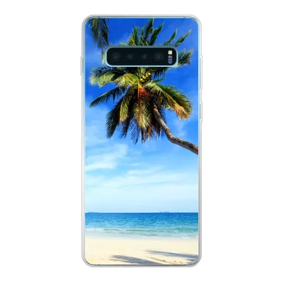 Produktbild von MuchoWow® Handyhülle Schutzhülle Hülle für Samsung Galaxy S10 Lite Palmen - Strand - Meer Silikon Softcase Handy Hülle - Schutz