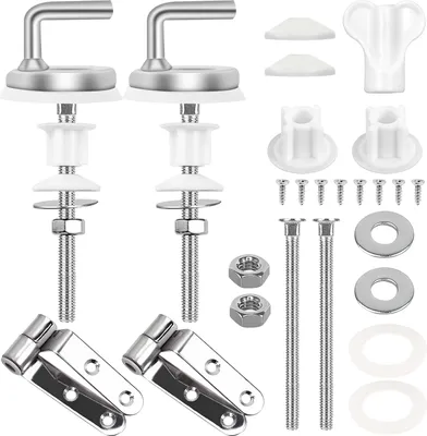 Produktbild von WC Sitz Befestigung 2 Stück Wc Sitz Scharniere Universal Edelstahl WC Sitz Ersatzteile Toilettensitz Behoben Schrauben WC-Sitz Befestigungs Set Zubehör für Toilettensitzschrauben