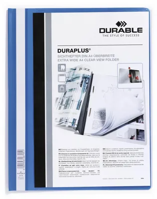 Immagine prodotto di Durable DURAPLUS cartellina con fermafoglio Blu, Trasparente