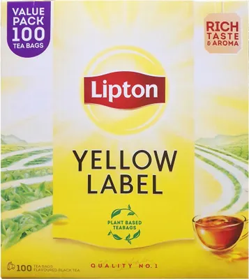 Image de Thé noir Yellow Label Lipton 100 sachets