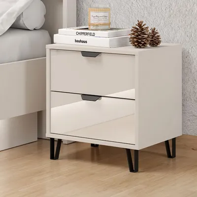 Image de Scarlino - Chevet, 48x40x52h cm Beige, une Étagère