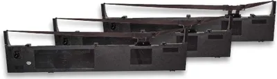 Produktbild von vhbw 3x Farbband Schriftband kompatibel mit Epson LQ 2170, LQ 2190, LQ 2180, LQ 2190 N Nadeldrucker, Bondrucker - Schwarz