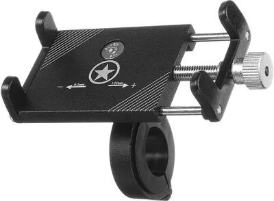 Immagine prodotto di Lega di alluminio moto bici per biciclette porta telefono manubrio nero/argento - argento