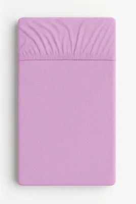 Obrázek produktu pro Froté prostěradlo do dětské postýlky 120x60 cm - fialové