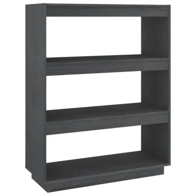 Produktbild von vidaXL Bücherregal/Raumteiler Grau 80x35x103 cm Massivholz Kiefer