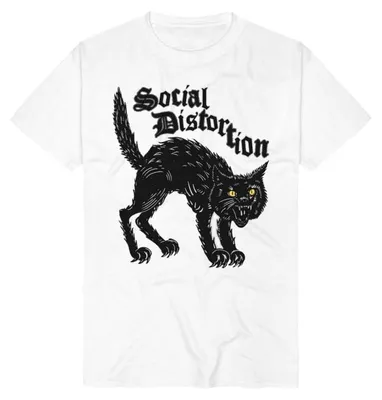Produktbild von Social Distortion T-Shirt Herren Halloween Cat weiß 3XL