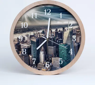 Produktbild von Holzuhr 20fi cm wanduhr - Stadt Stadt