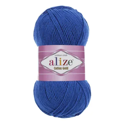 100g Strickgarn Alize Cotton Gold Uni Klassikgarn Häkelgarn königsblau