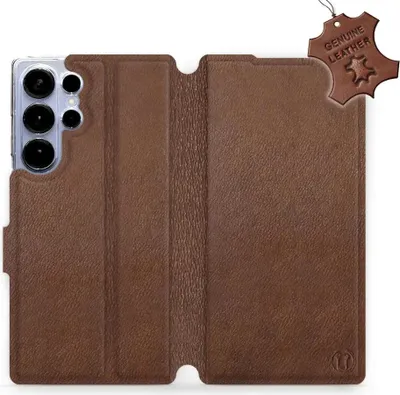 Produktbild von Echtleder Handyhülle für Galaxy S25 Ultra, Mobiwear Leather, Braun