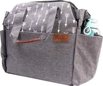 Obrázok produktu pre Kinderhopfen Prebaľovacia taška Traveller 43 x 35 cm Polyuretánová sivá