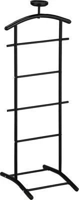 Produktbild von Herrendiener Stummer Diener ATRIX, Kleiderbutler Damendiener Kleiderstange Kleiderbügel Hosenbügel aus Metall in schwarz