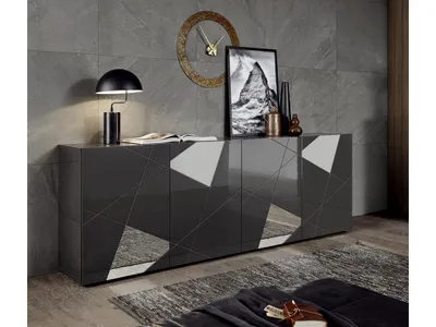 Produktbild von Sideboard mit 4 Türen - Anthrazit lackiert - CANTIANO