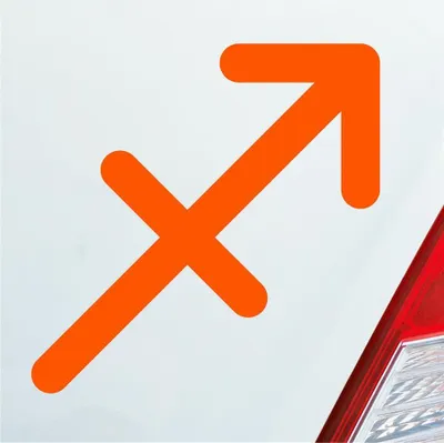 Produktbild von Auto Aufkleber Sagittarius Schütze Sternzeichen Horoskop 10x10 cm Orange Sticker Heckscheibenaufkleber