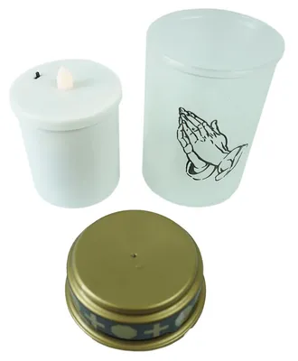 Immagine prodotto di Luce funeraria a LED bianca a combustione continua con batteria, effetto tremolante, candele funerarie, candela da cimitero, candela commemorativa, lanterna funeraria, luce eterna, candela del lutto