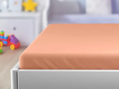 Produktbild von Kinderbettlaken Jersey Aprikose 70 x 140 cm