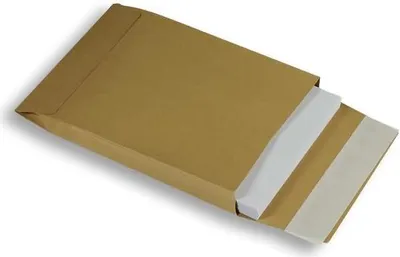 Produktbild von Faltentaschen 178x254x25mm 120g/qm haftklebend VE=125 Stück braun