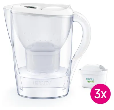 Zdjęcie produktu dla Brita MARELLA WHITE incl. 3 mxpro, Filtr wody ręczny, 2,4 l, Biały