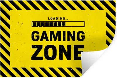 Produktbild von MuchoWow® Wandtattoo Wandsticker Wandaufkleber Spiele - Zitate - Controller - Spielzone - Spiel 90x60 cm Selbstklebend und Repositionierbar - Aufkleber
