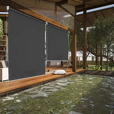 Produktbild von karpal Senkrechtmarkise Vertikalmarkise Sonnenschutz Windschutz Seitenrollo Sichtschutz Anthrazit 180 x 140 cm¡­
