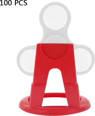 Immagine prodotto di 100 PC di plastica Desk Rack supporto rotante per Fidget Spinner (rosso)