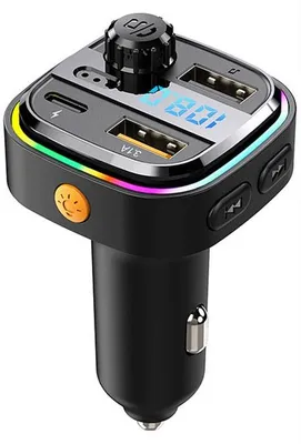Obrázek produktu pro Bluetooth reproduktor do auta s FM rádiem, digitálním displejem a rychlonabíjením.
