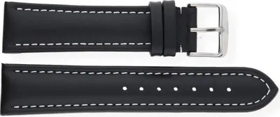 Produktbild von JuwelmaLux Uhrband JL38-10-0117 Leder, schwarz 18 mm