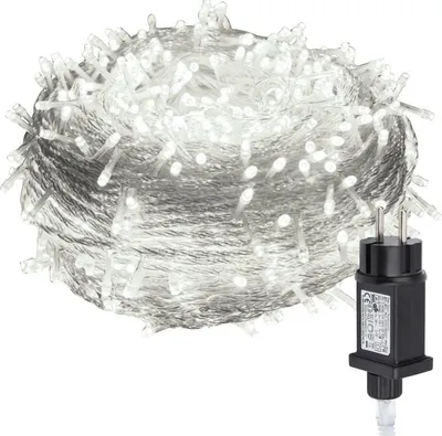Immagine prodotto di Jayseuw 10M 100 LED luci fiabesche bianco freddo 8 modalità di luce luci fiabesche luci di Natale