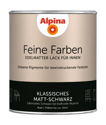 Produktbild von Alpina Feine Farben LackKlassischedelmattes schwarz 750 ml