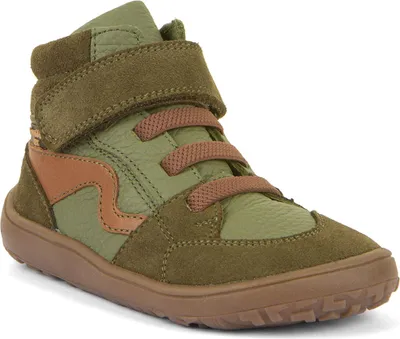 A single child's high-top sneaker shown from a three-quarter front view against a white background.