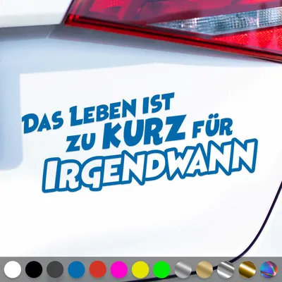 Produktbild von PantherPixel Das Leben Ist Zu Kurz Aufkleber Für Irgendwann Reisen Sticker Auto Geschenkidee Farbe Blau