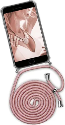Produktbild von TWIST-Case + TWIST-Cord für iPhone 7 Plus / iPhone 8 Plus, Farbe:Shiny Blush (Silber)